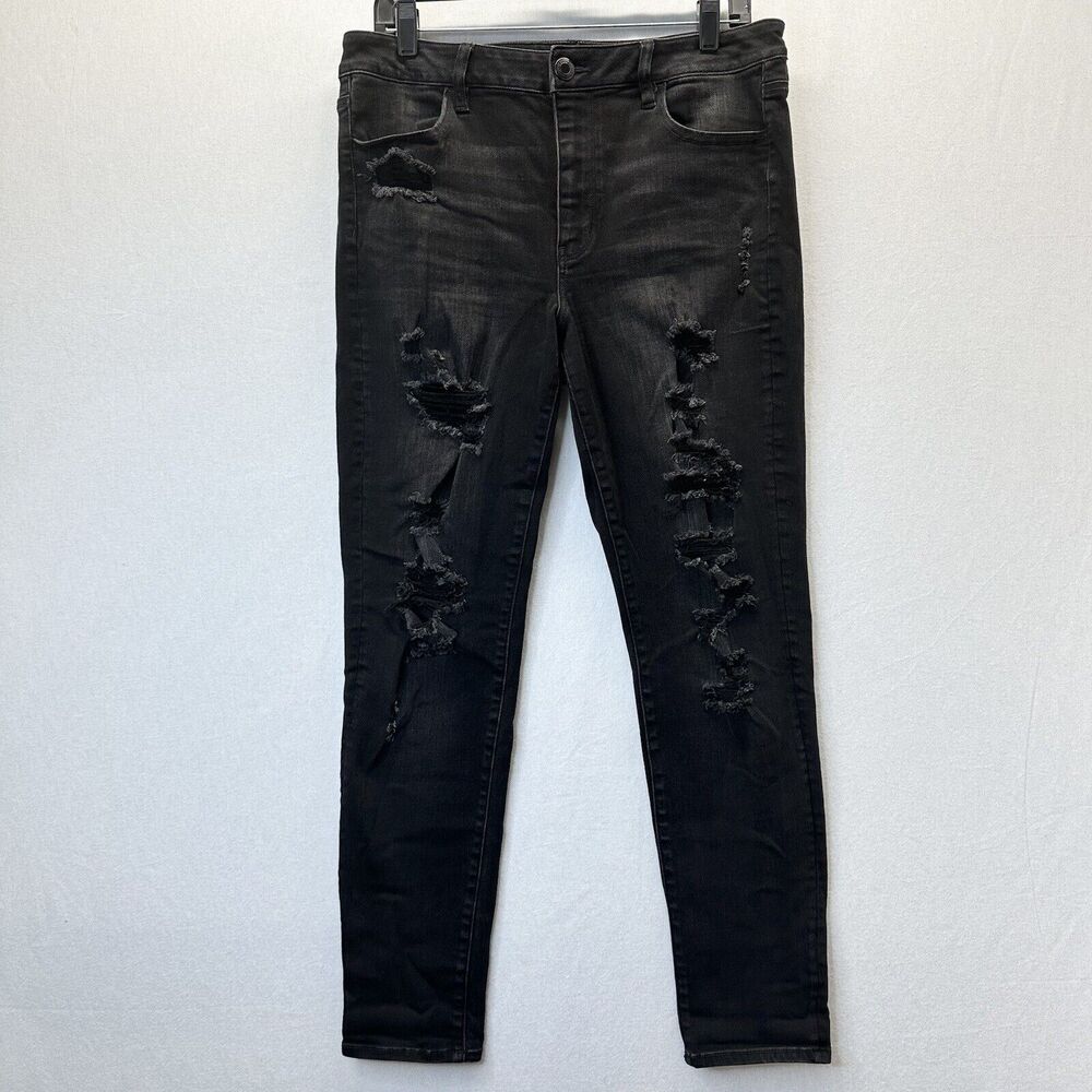 Black Distressed Women's Skinny Jeans